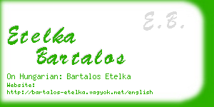 etelka bartalos business card